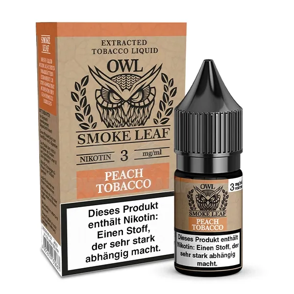 OWL Smoke Leaf Nikotin-Liquid Peach Tobacco 10ml 3mg OWL Smoke Leaf Nikotin-Liquid Peach Tobacco 10ml 3mg