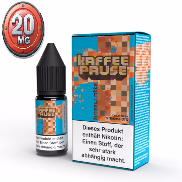 KAFFEEPAUSE by Steamshots - Nicsalt Liquid Hazellatte - 10ml - 20mg 