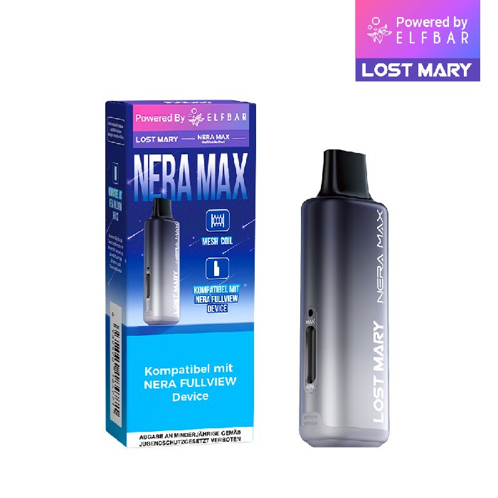 Lost Mary - Nera Max - Refillable Pod - Black Grey Lost Mary - Nera Max - Refillable Pod - Black Grey