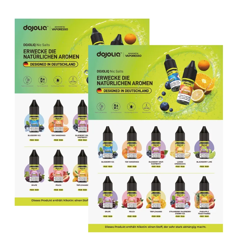 Vaporesso - Dojoliq - A6 Flyer DE - 4/4 farbig Vaporesso - Dojoliq - A6 Flyer DE - 4/4 farbig