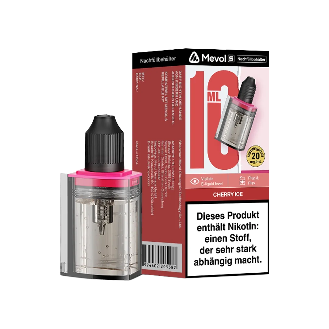 Mevol - S - Nachfüllbehälter - 10ml - Cherry Ice - 20mg