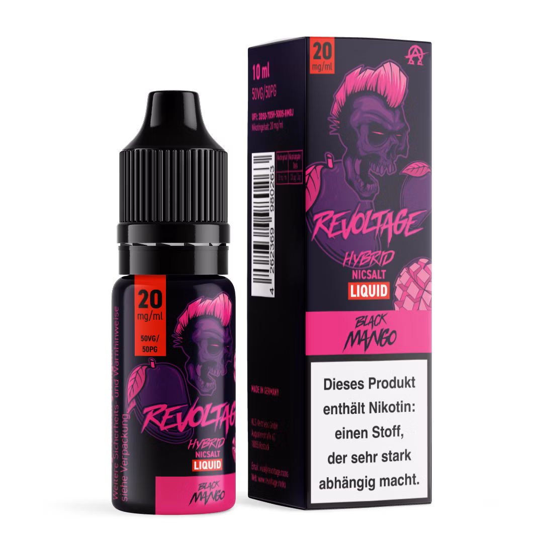Revoltage - Hybrid Nikotinsalz Liquid - 10ml - Black Mango - 20mg Revoltage - Hybrid Nikotinsalz Liquid - 10ml - Black Mango - 20mg