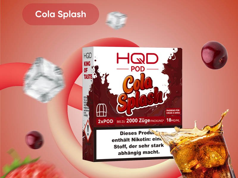 HQD - Cirak 2 - Prefilled Pods - Cola Splash - 18mg - 2ml - 2er Pack HQD - Cirak 2 - Prefilled Pods - Cola Splash - 18mg - 2ml - 2er Pack