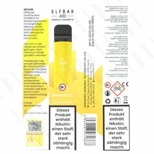 Elf Bar 600 - Banana Ice