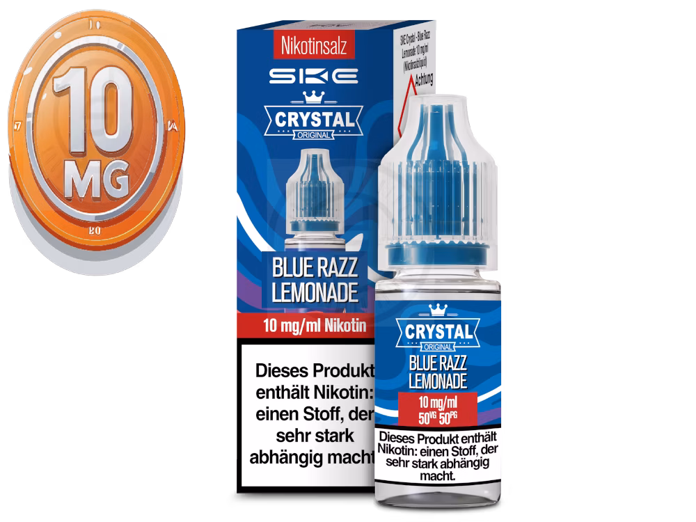SKE - Crystal Liquid - Blue Razz Lemonade - Nikotinsalz Liquid - 10ml - 10mg