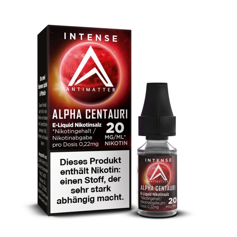 Antimatter - Intense - Alpha Centauri - Nikotinsalz Liquid - 10ml - 20mg Antimatter - Intense - Alpha Centauri - Nikotinsalz Liquid - 10ml - 20mg