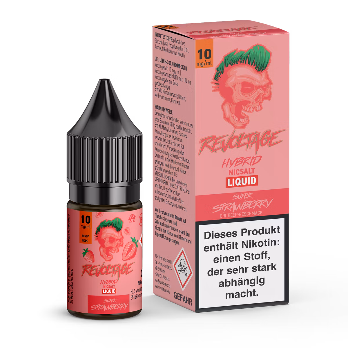 Revoltage - Hybrid Nikotinsalz Liquid - 10ml - Super Strawberry - 10mg