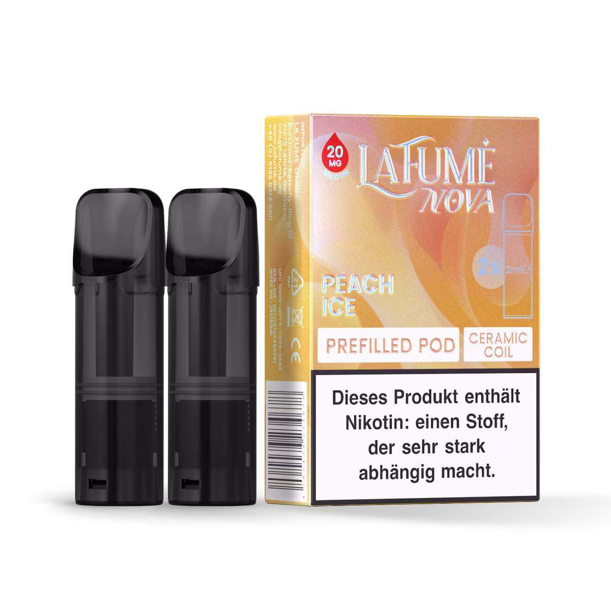La Fume Nova - Prefilled Pods - 20mg - Peach Ice