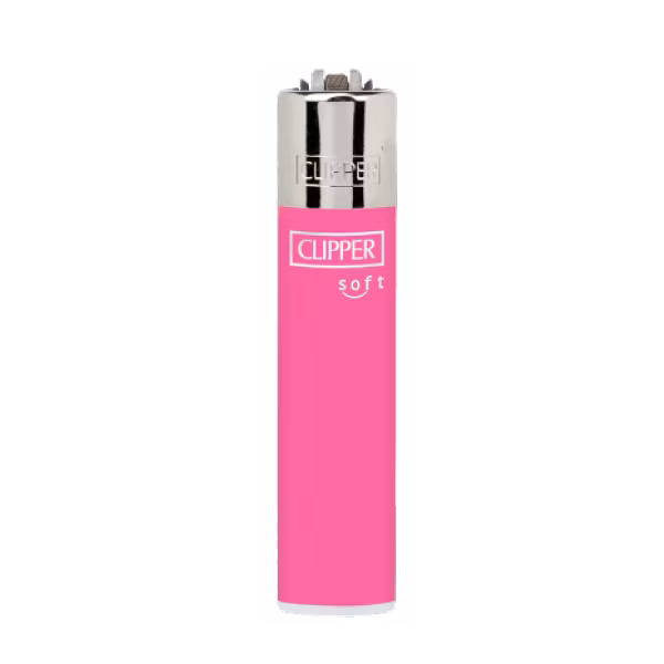 Clipper - Feuerzeug - Rosa - Soft Touch - wiederverwendbar