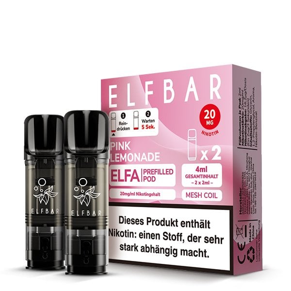 Elfbar - ELFA - Prefilled Pod - 2ml - 2er Pack - Pink Lemonade