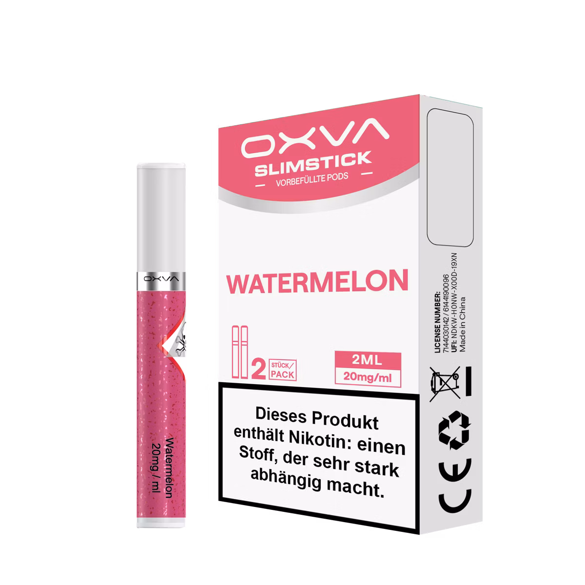 OXVA - Slimstick - Prefilled Pods - Watermelon - 20mg OXVA - Slimstick - Prefilled Pods - Watermelon - 20mg