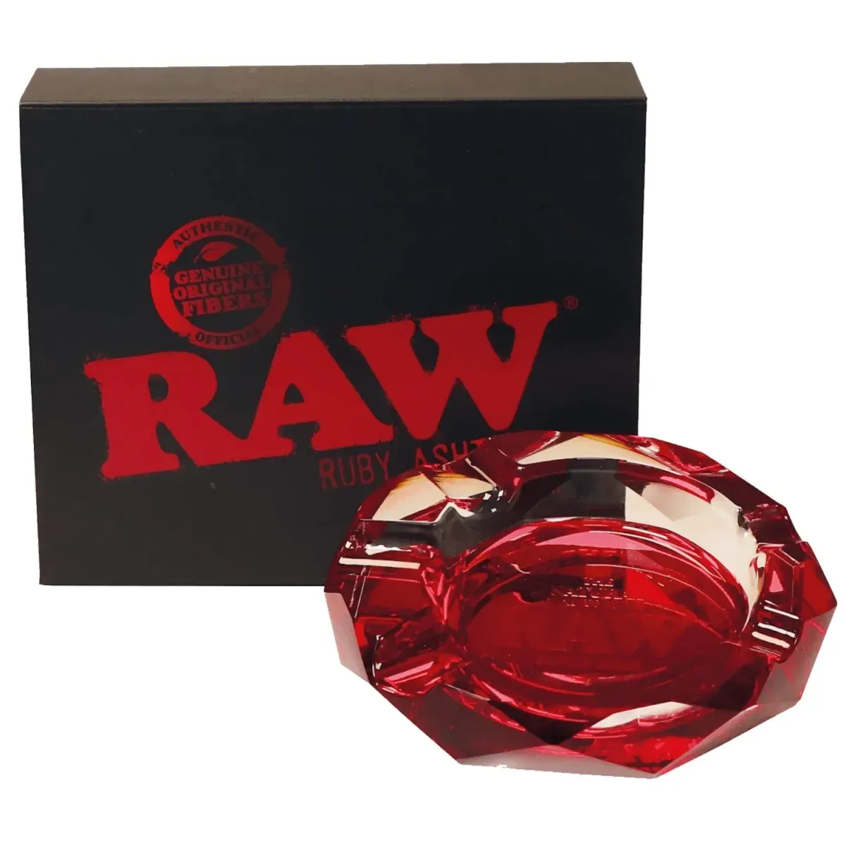 RAW - Ruby Red - Glas Aschenbecher