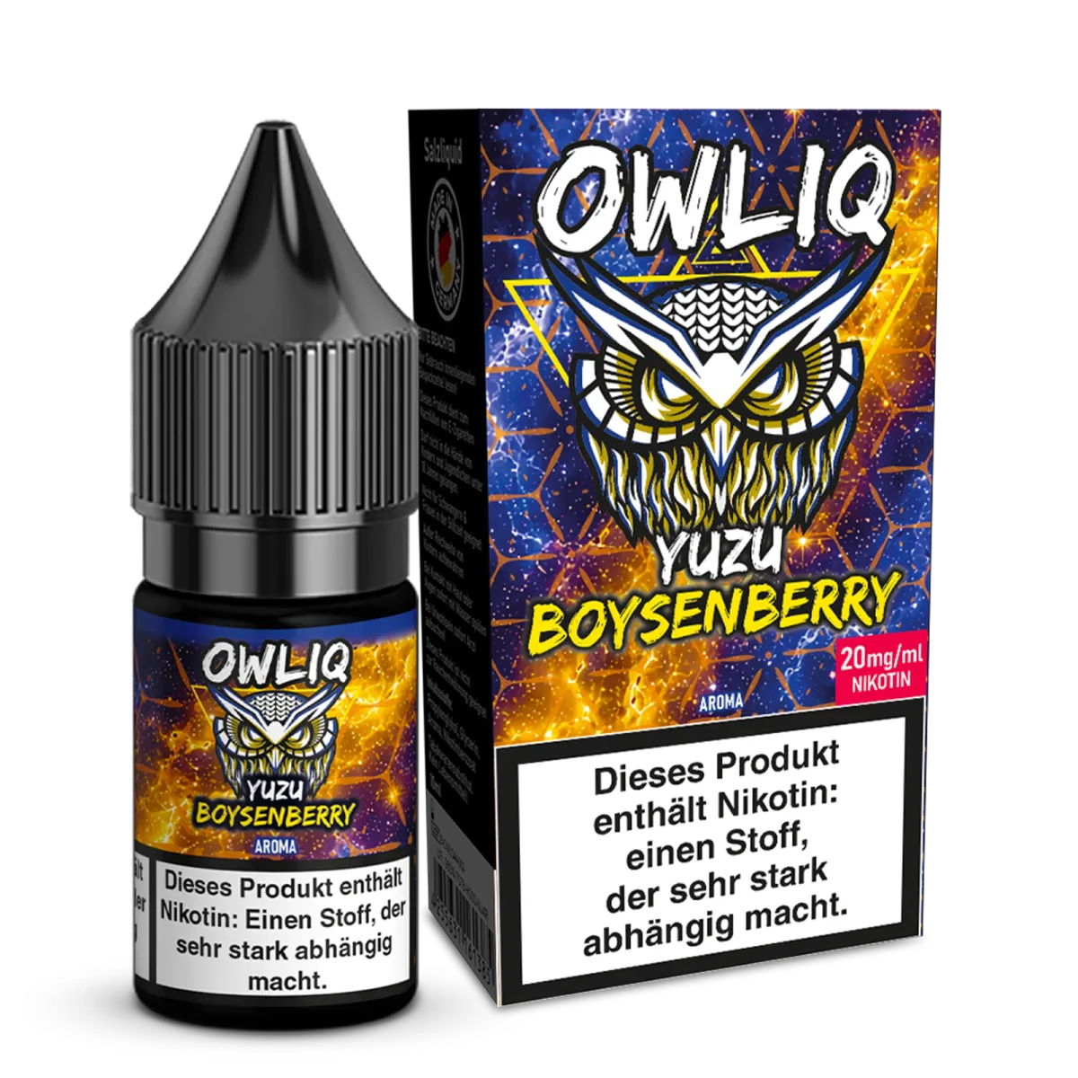 OWL - Owliq - 10ml - Yuzu Boysenberry | Nikotsinalz-Stärke : 20mg OWL - Owliq - 10ml - Yuzu Boysenberry | Nikotsinalz-Stärke : 20mg