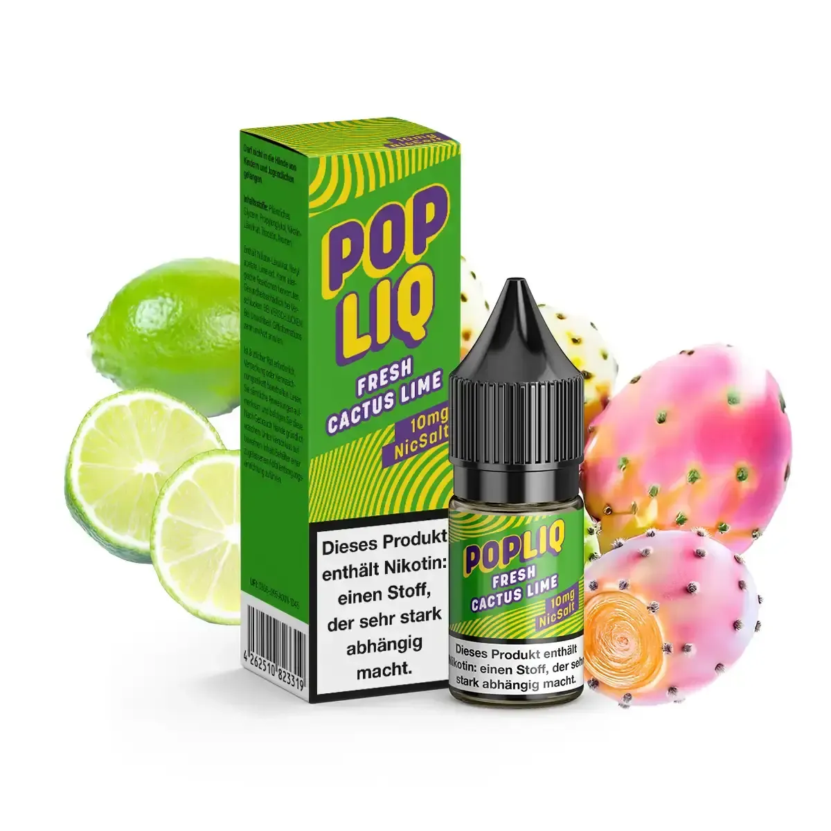 PopLiq Nikotinsalz-Liquid Fresh Cactus Lime 10ml 10mg