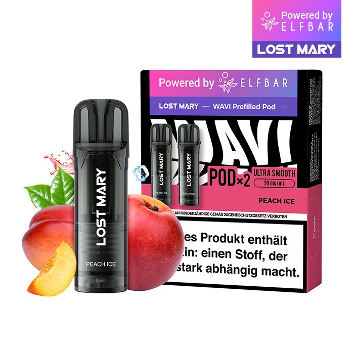 Lost Mary - Wavi - Prefilled Pods - Peach Ice - 20mg Lost Mary - Wavi - Prefilled Pods - Peach Ice - 20mg