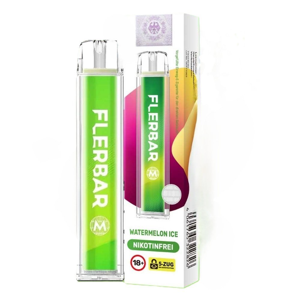 Nikotinfrei - Flerbar - Einweg E-Zigarette - Watermelon Ice - 0mg - CP Nikotinfrei - Flerbar - Einweg E-Zigarette - Watermelon Ice - 0mg - CP