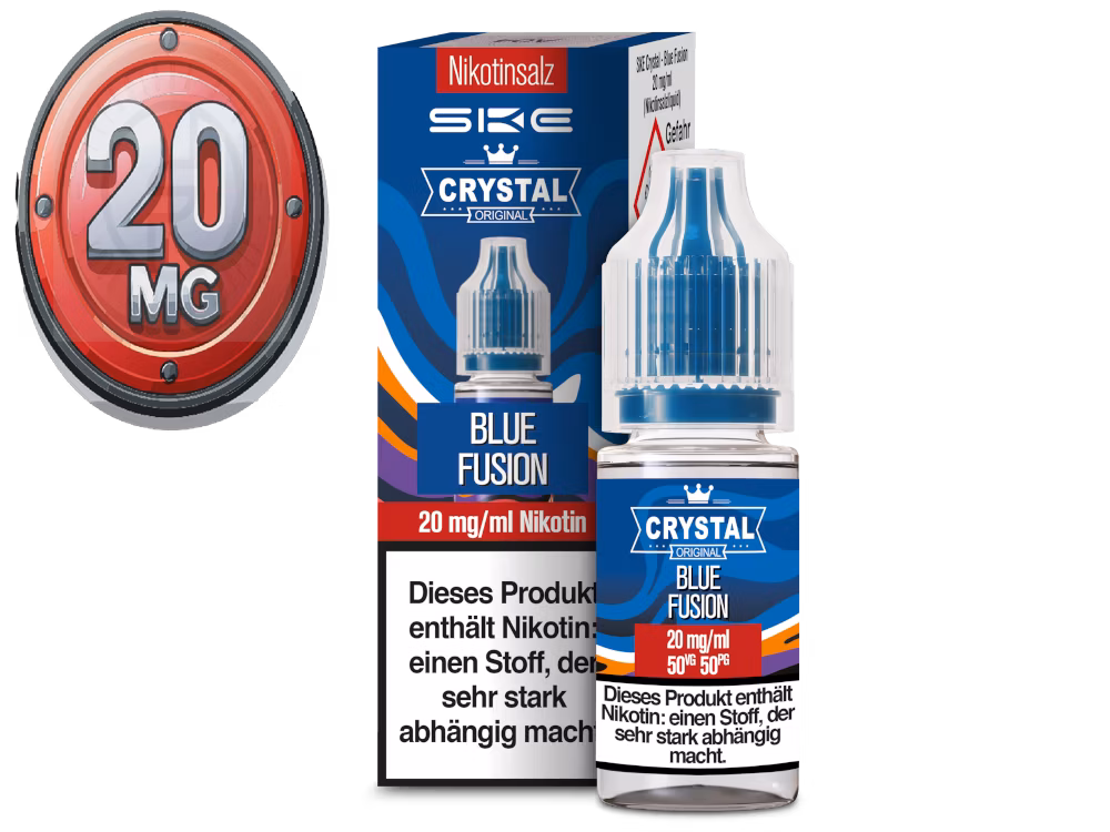 ske-crystal-liquid-blue-fusion-10ml-20mg SKE - Crystal Liquid - Blue Fusion - Nikotinsalz Liquid - 10ml - 20mg
