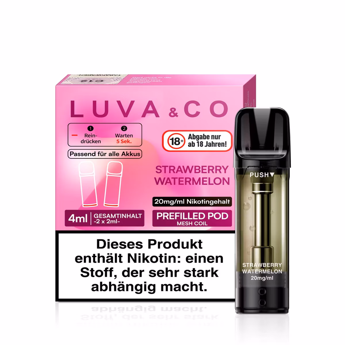 Luva - Prefilled Pod - 20mg - 2er Pack - Strawberry Watermelon