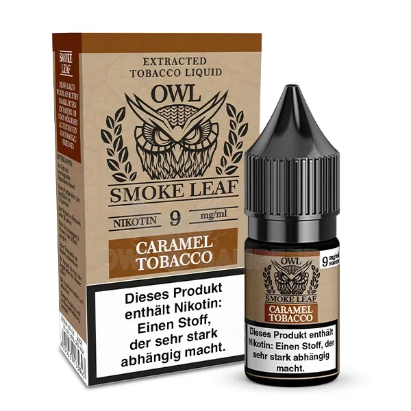 OWL Smoke Leaf Nikotin-Liquid Caramel Tobacco 10ml 9mg OWL Smoke Leaf Nikotin-Liquid Caramel Tobacco 10ml 9mg