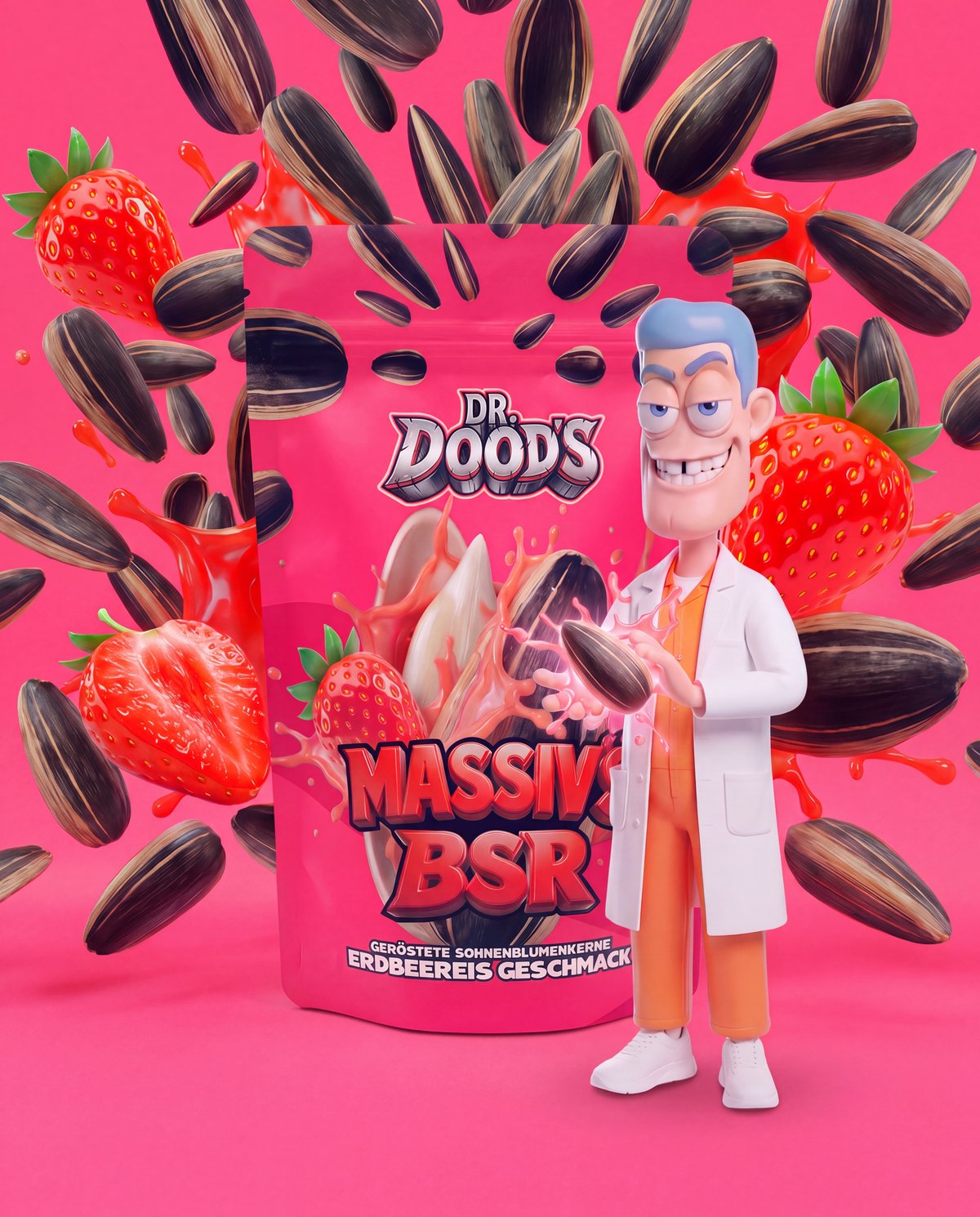 Dr. Doods Massiv`s BSR Sonnenblumenkerne Erdbeereis 100g Dr. Doods Massiv`s BSR Sonnenblumenkerne Erdbeereis 100g