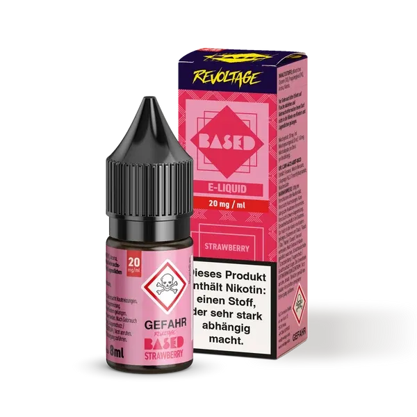 Revoltage - BASED - Nikotinsalz-Liquid - Strawberry - 8ml - 20mg Revoltage - BASED - Nikotinsalz-Liquid - Strawberry - 8ml - 20mg