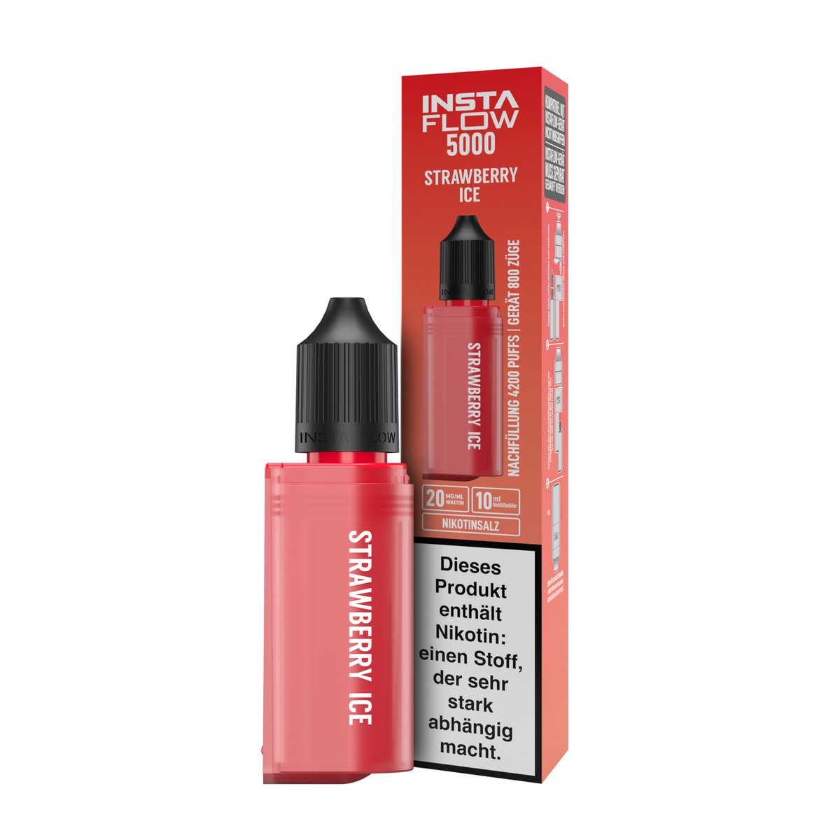 INSTAFLOW 5000 - Nachfülbehälter - Strawberry Ice - 10ml - 20mg