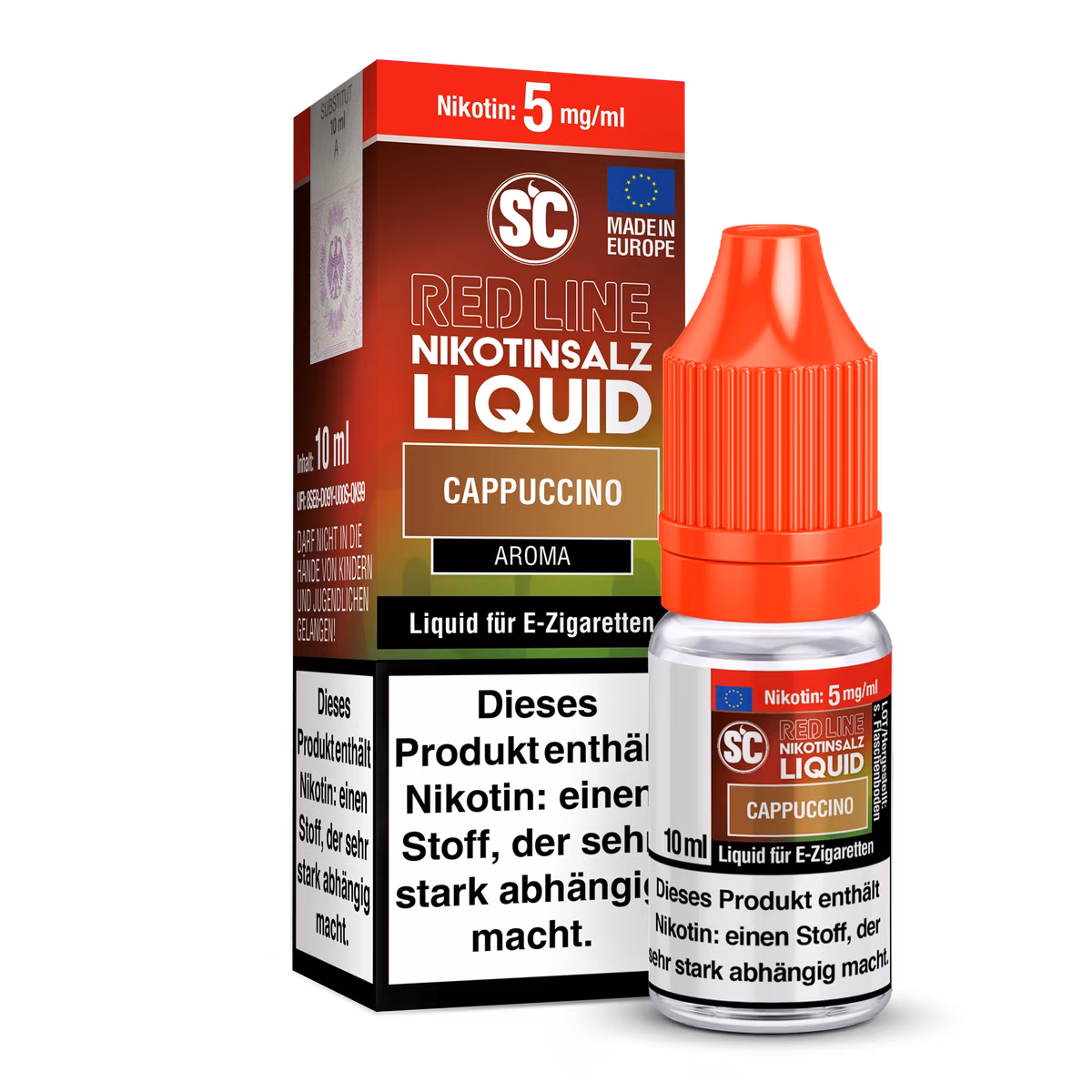 SC Red Line - Nikotinsalzliquid - 10ml - 5mg - Cappuccino SC Red Line - Nikotinsalzliquid - 10ml - 5mg - Cappuccino
