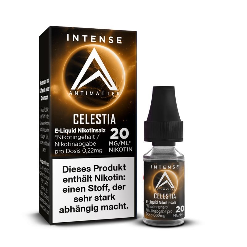 Antimatter - Intense - Celestia - Nikotinsalz Liquid - 10ml - 20mg Antimatter - Intense - Celestia - Nikotinsalz Liquid - 10ml - 20mg