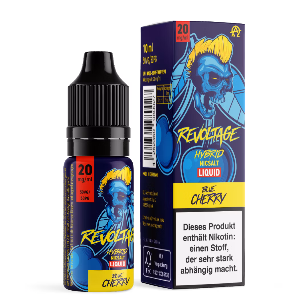Revoltage - Hybrid Nikotinsalz Liquid - 10ml - Blue Cherry - 20mg Revoltage - Hybrid Nikotinsalz Liquid - 10ml - Blue Cherry - 20mg