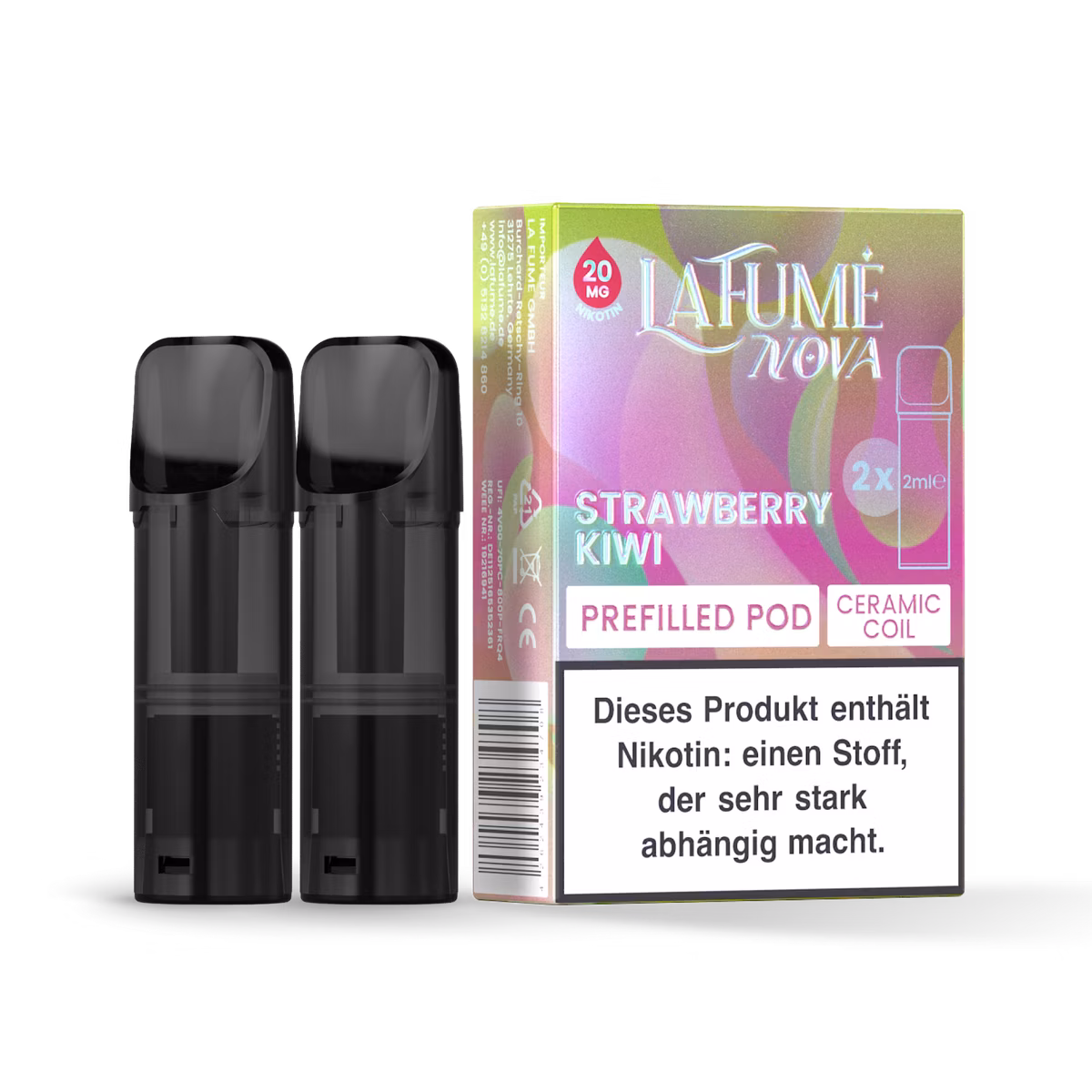 La Fume Nova - Prefilled Pods - 20mg - Strawberry Kiwi