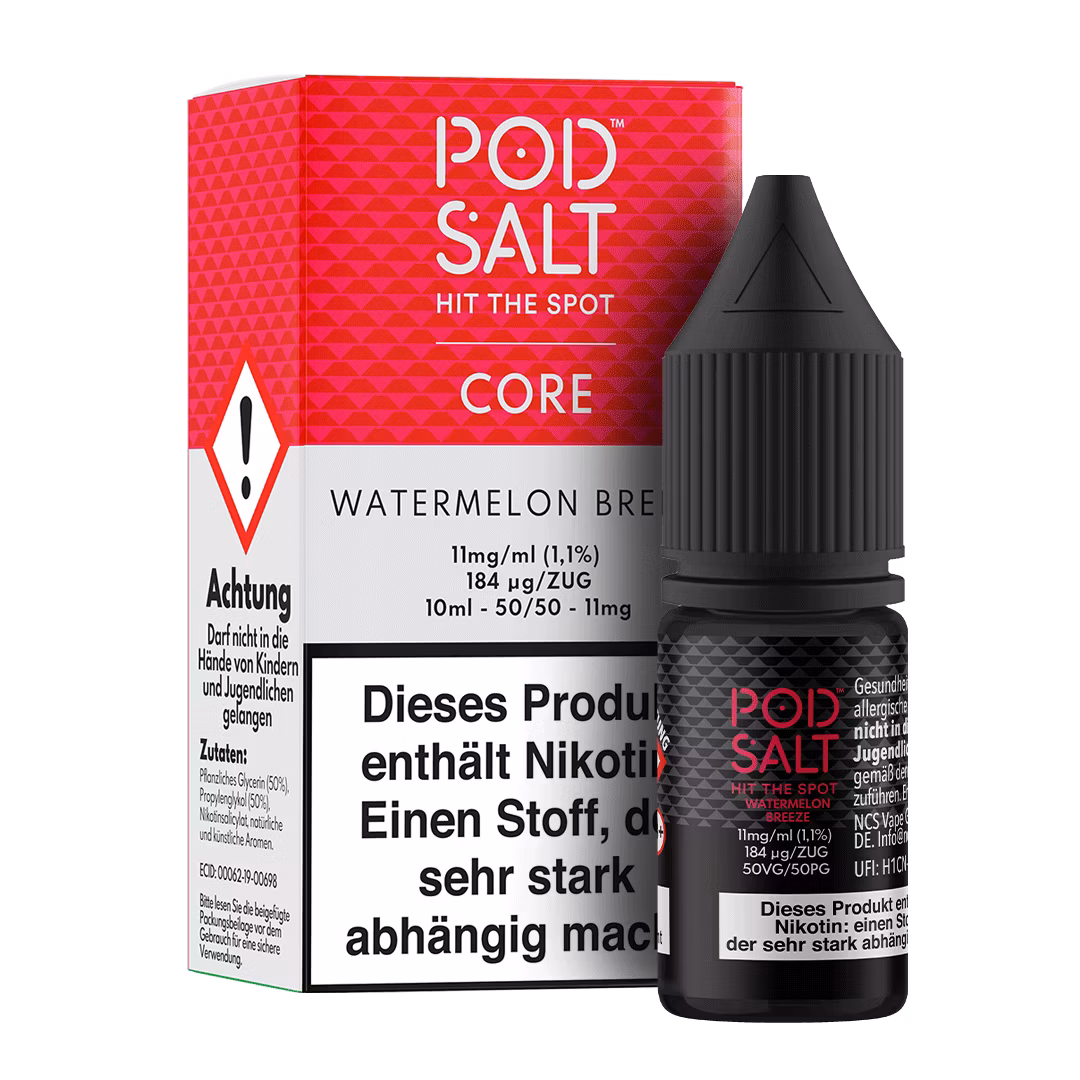Pod Salt - Core - Watermelon Breeze - Nikotinsalz-Liquid - 10ml - 11mg