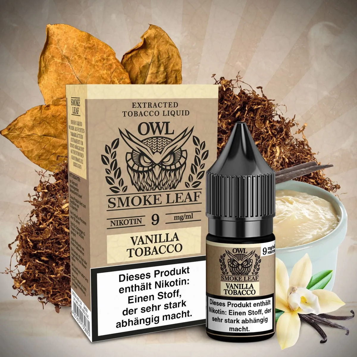 OWL Smoke Leaf Nikotin-Liquid Vanilla Tobacco 10ml 9mg