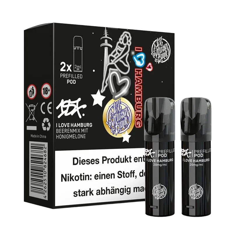 187 Straßenbande - Prefilled Pod I Love Hamburg - 2ml - 2er Pack