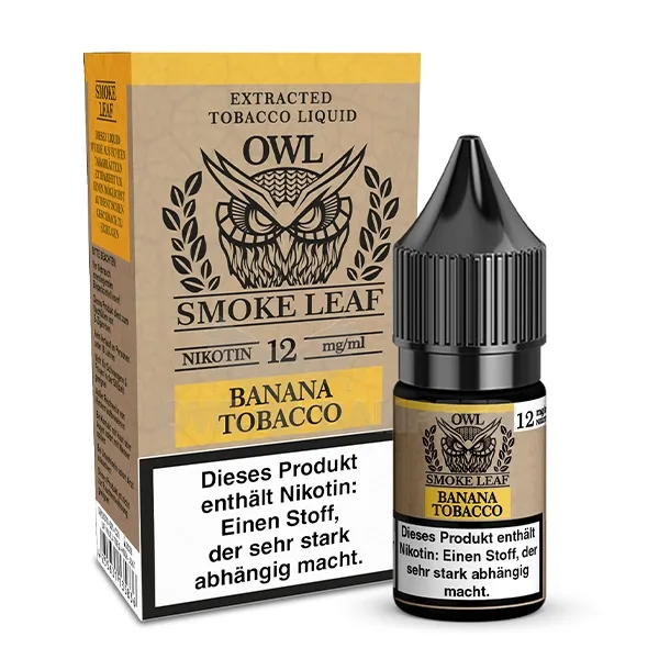OWL Smoke Leaf Nikotin-Liquid Banana Tobacco 10ml 12mg OWL Smoke Leaf Nikotin-Liquid Banana Tobacco 10ml 12mg