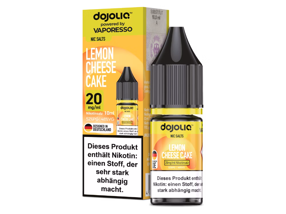 Vaporesso - Dojoliq - Nikotinsalz-Liquid - 10ml - Lemon Cheese Cake - 20mg Vaporesso - Dojoliq - Nikotinsalz-Liquid - 10ml - Lemon Cheese Cake - 20mg