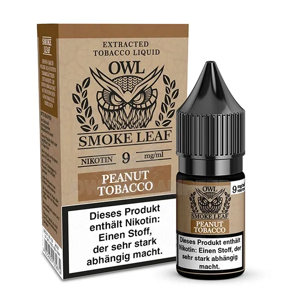 OWL Smoke Leaf Nikotin-Liquid Peanut Tobacco 10ml 9mg OWL Smoke Leaf Nikotin-Liquid Peanut Tobacco 10ml 9mg