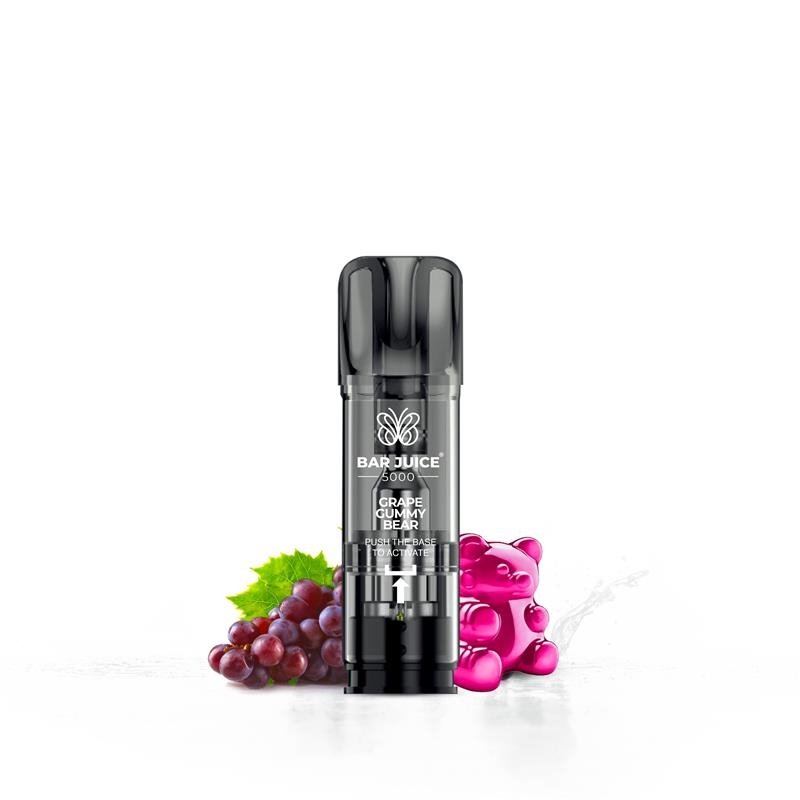 Bar Juice - Prefilled Pods - 2ml - 2er Paket - Grape Gummy Bear | Nikotinsalz-Stärke : 20mg