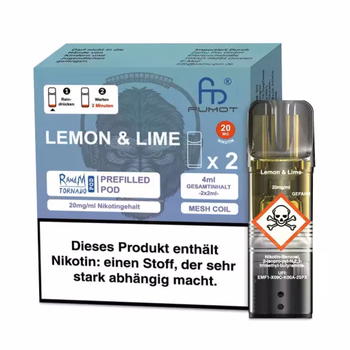 Randm Tornado - Prefilled Pod - Lemon Lime - 2er Pack 