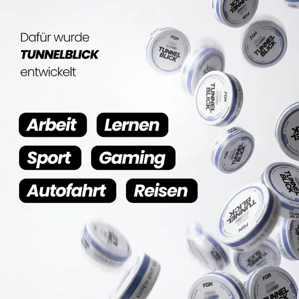 FGN - Tunnelblick - Extreme - Koffein Pouches - Cola Ice - 100mg FGN - Tunnelblick - Extreme - Koffein Pouches - Cola Ice - 100mg