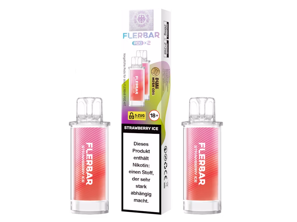 Flerbar - Prefilled Pod - 2ml - 2er Pack - Strawberry Ice