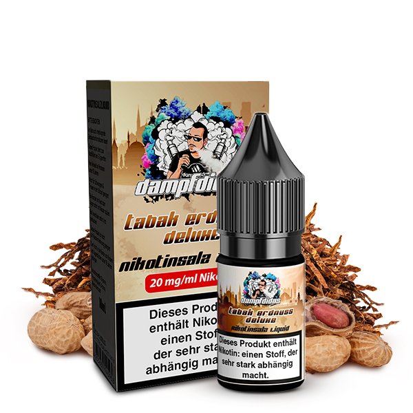 Dampfdidas - Tabak Erdnuss Deluxe - Nikotinsalz Liquid - 10ml - 20mg Dampfdidas - Tabak Erdnuss Deluxe - Nikotinsalz Liquid - 10ml - 20mg