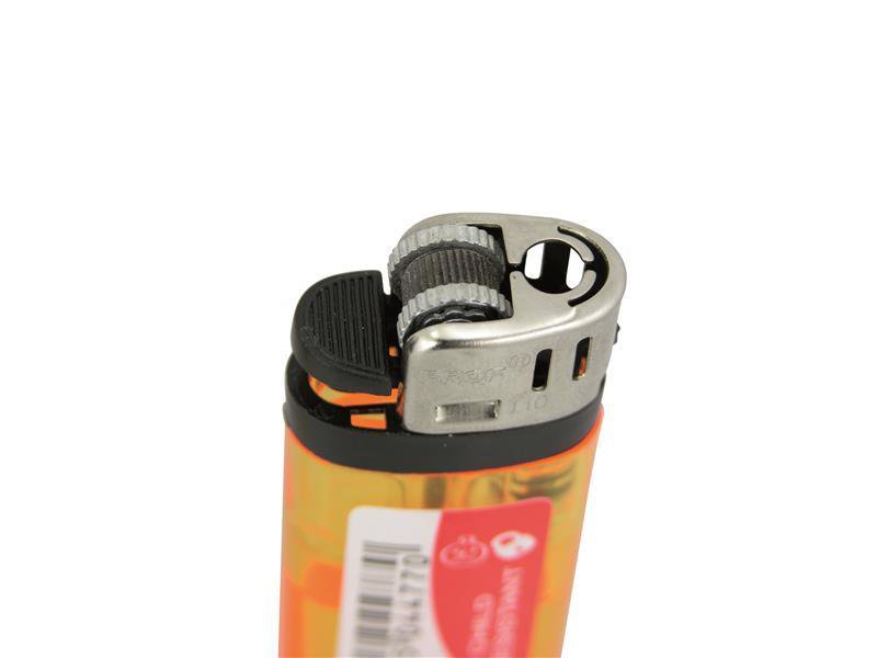 Reibradfeuerzeug - Einfarbig - Transparent - Lila