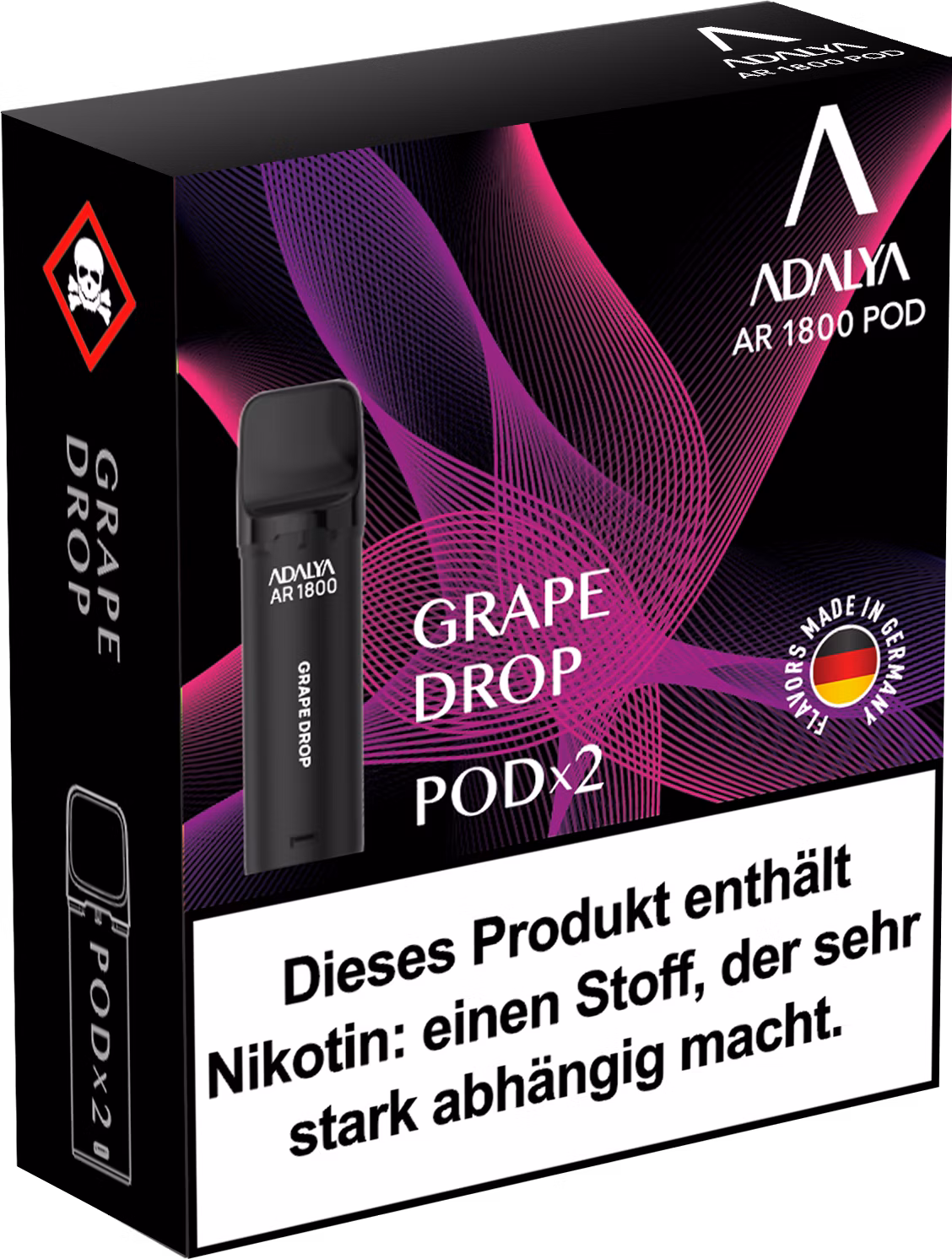 Adalya - Alpha Prefilled Pod - 2ml - 2er Pack - Grape Drop