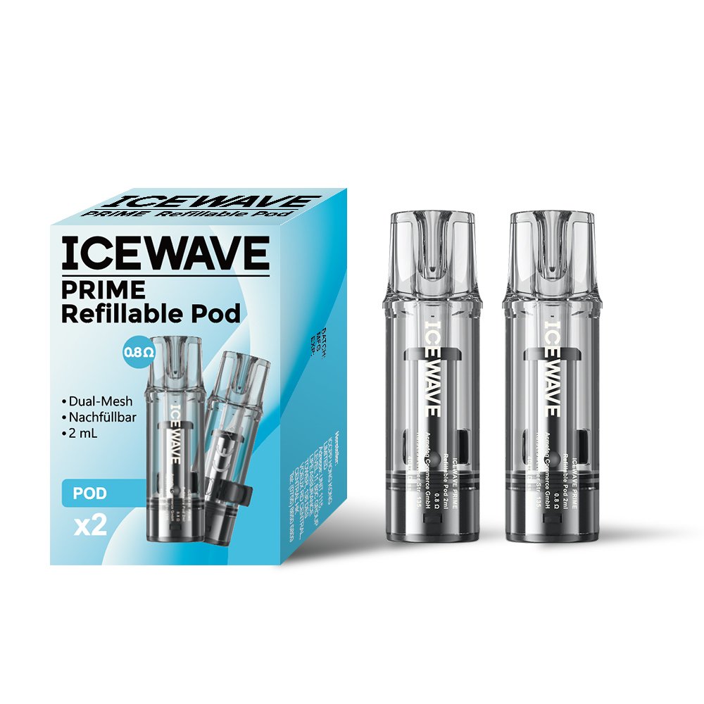 ICEWAVE - PRIME - Leerpods - 0.8 Ohm - 2ml - 2er Paket ICEWAVE - PRIME - Leerpods - 0.8 Ohm - 2ml - 2er Paket