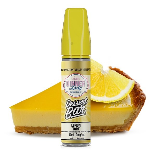 Dinner Lady - Dessert Bar - Aroma - Lemon Tart | Inhalt : 14ml | Nikotinstärke : 0mg | Paketgröße : 1er Packung