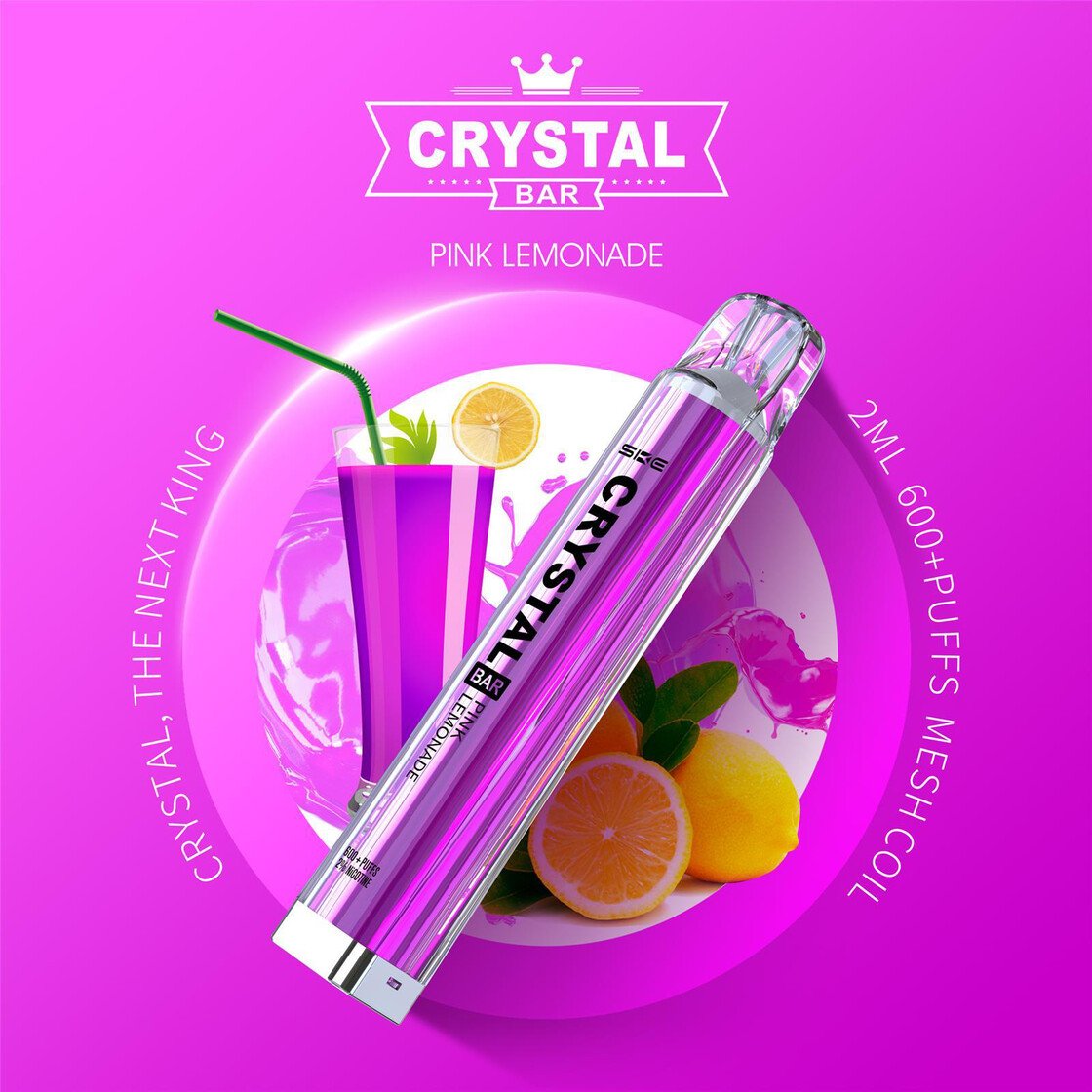 Crystal Bar - Einweg E-Zigarette - Pink Lemonade