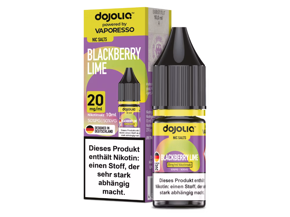 Vaporesso - Dojoliq - Nikotinsalz-Liquid - 10ml - Blackberry Lime - 20mg Vaporesso - Dojoliq - Nikotinsalz-Liquid - 10ml - Blackberry Lime - 20mg