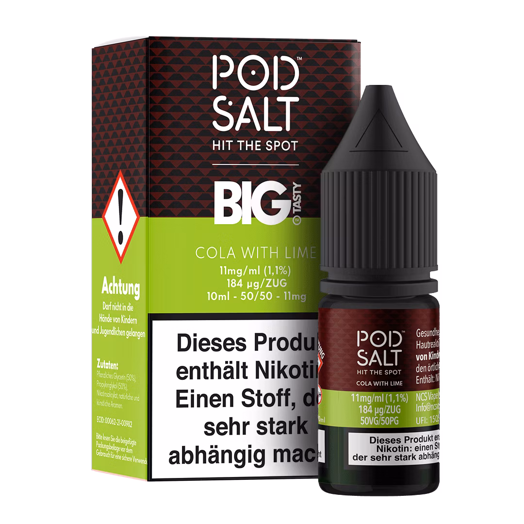 Pod Salt - Fusion - Cola with Lime - Nikotinsalz-Liquid - 10ml - 11mg