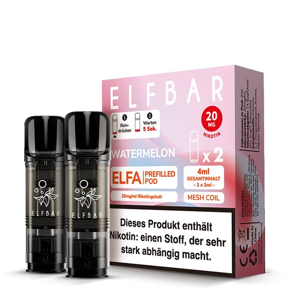 Elfbar - ELFA - Prefilled Pod - 2ml - 2er Pack - Watermelon