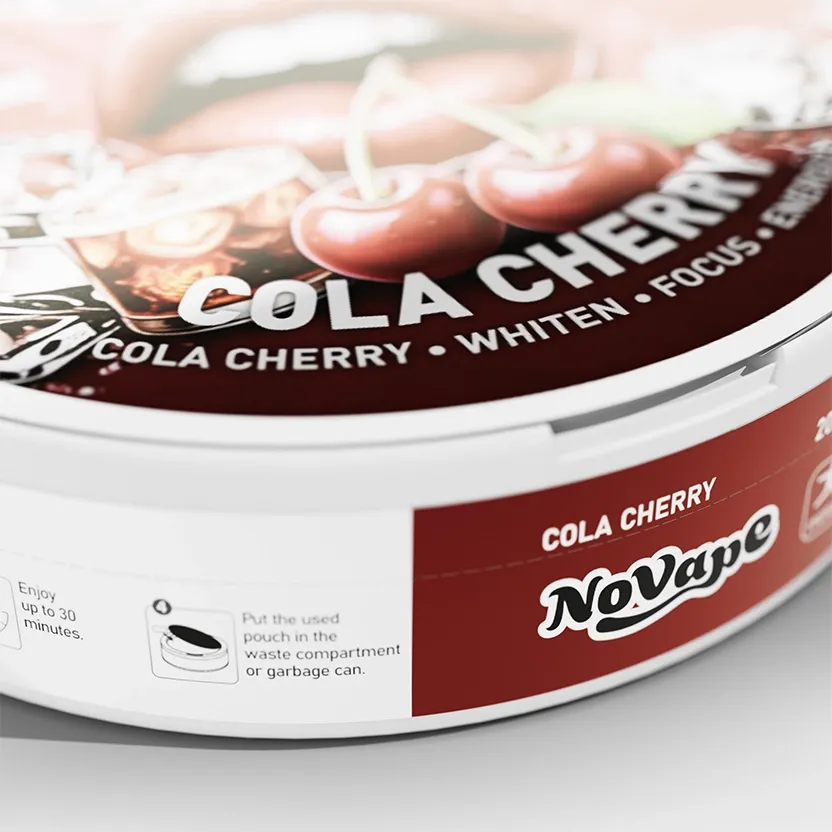 NoVape - Koffein Pouches - Cherry Cola - 80mg - 20 Stück